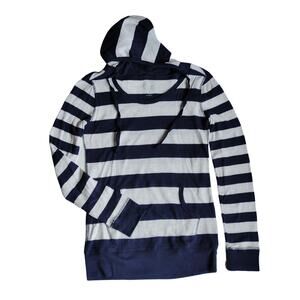 SO Striped Long Sleeve Hooded Top